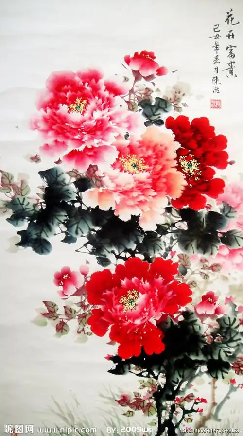 花开富贵设计图__绘画书法_文化艺术_设计图库_昵图网nipic.com