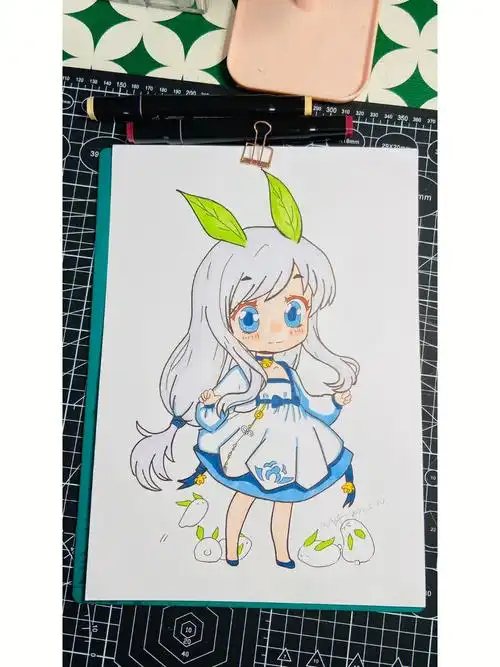 画了玩q版娃娃临摹