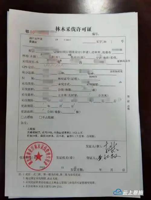 林木采伐许可证在村里就可以办了恩施州这个县率先实现