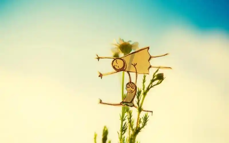 清新小纸人电脑桌面壁纸