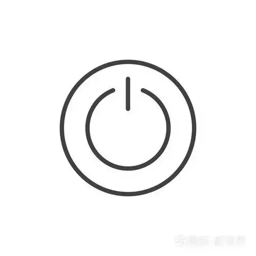 电源开关线图标轮廓矢量符号线性样式象形文字隔离在白色上打开关闭