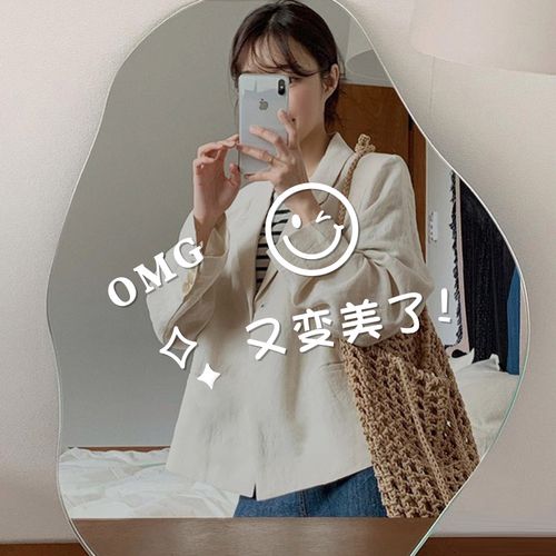 又变美了 ins网红试衣镜网红自拍照镜子贴纸服装女装店铺装饰墙