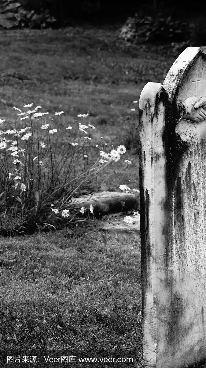 墓碑,墓地,英国国教,黑白图片,魁北克市