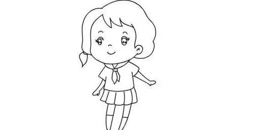 漂亮可爱动漫小女孩简笔画步骤手帐动漫小女孩简笔画怎么画