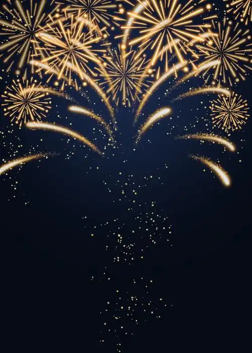 春节元旦海报绽放烟花背景psd设计素材ps源文件 - 2021新春psd模板