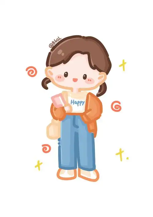 q版人物  #原创插画  #饭圈美工  #可爱手绘  #小红书成长助手