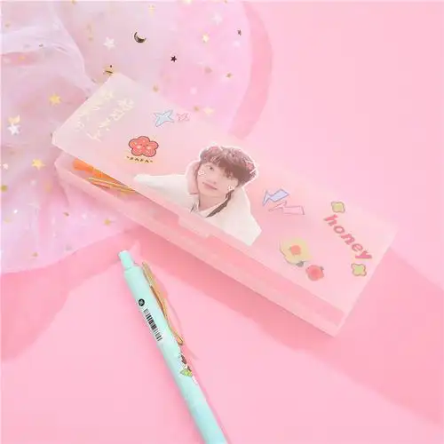 tnt时代少年团丁程鑫刘耀文同款透明文具盒笔袋文具盒