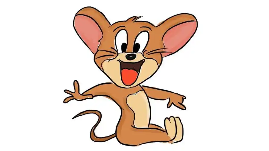 猫和老鼠动画片中机灵的小老鼠杰瑞卡通漫画画法