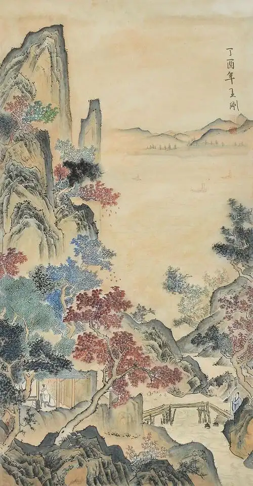王刚国画山水赏析:大气磅礴,古色古香,笔墨老道,格调淡雅