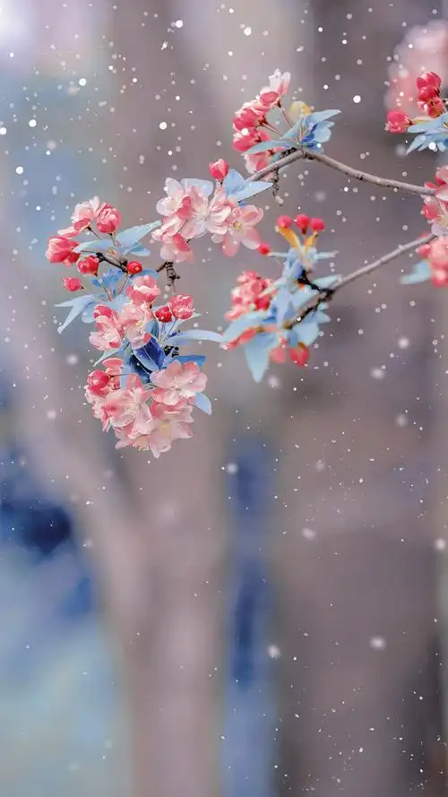 傲雪霜梅唯美ins高清背景图樱花