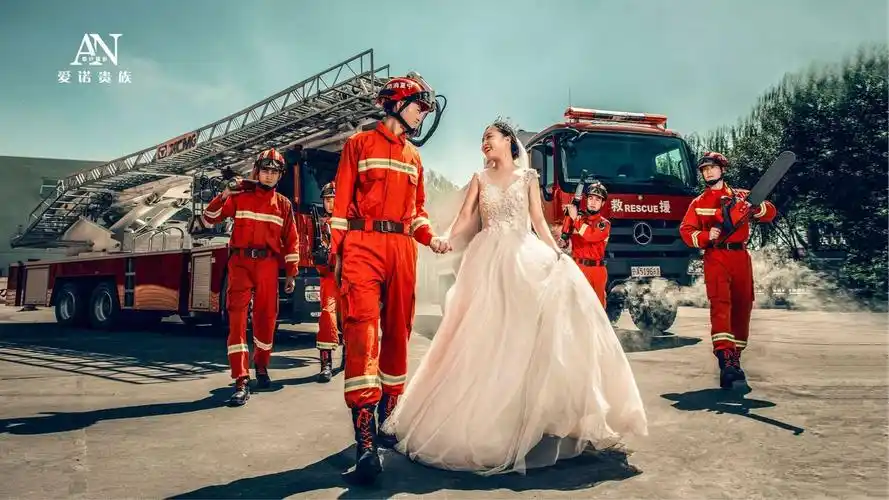 人像摄影刘明的婚纱摄影作品《烈火英雄》