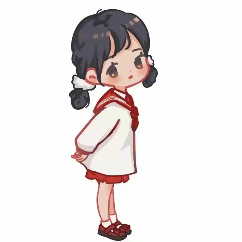 卡通q版可爱女生头像/双马尾女生 女生头像,卡通头像女,可爱女生头像