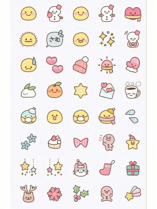 萌物贴纸简笔画元素集合分享