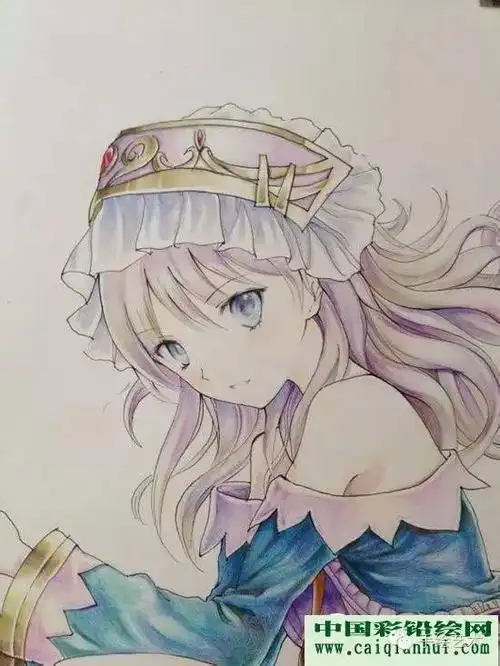 彩铅画教程动漫美少女彩色铅笔画绘画图文大全卡通人物简笔画美少女