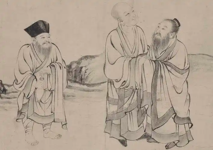 图卷复制清微高清微人物神仙古代中国社图卷白莲国画