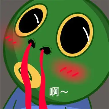 抖音上很火的搞怪绿头鱼卡通头像