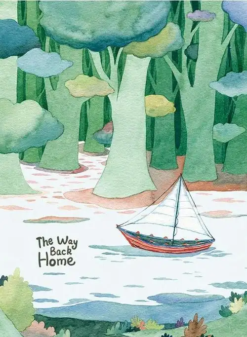 小清新水彩插画