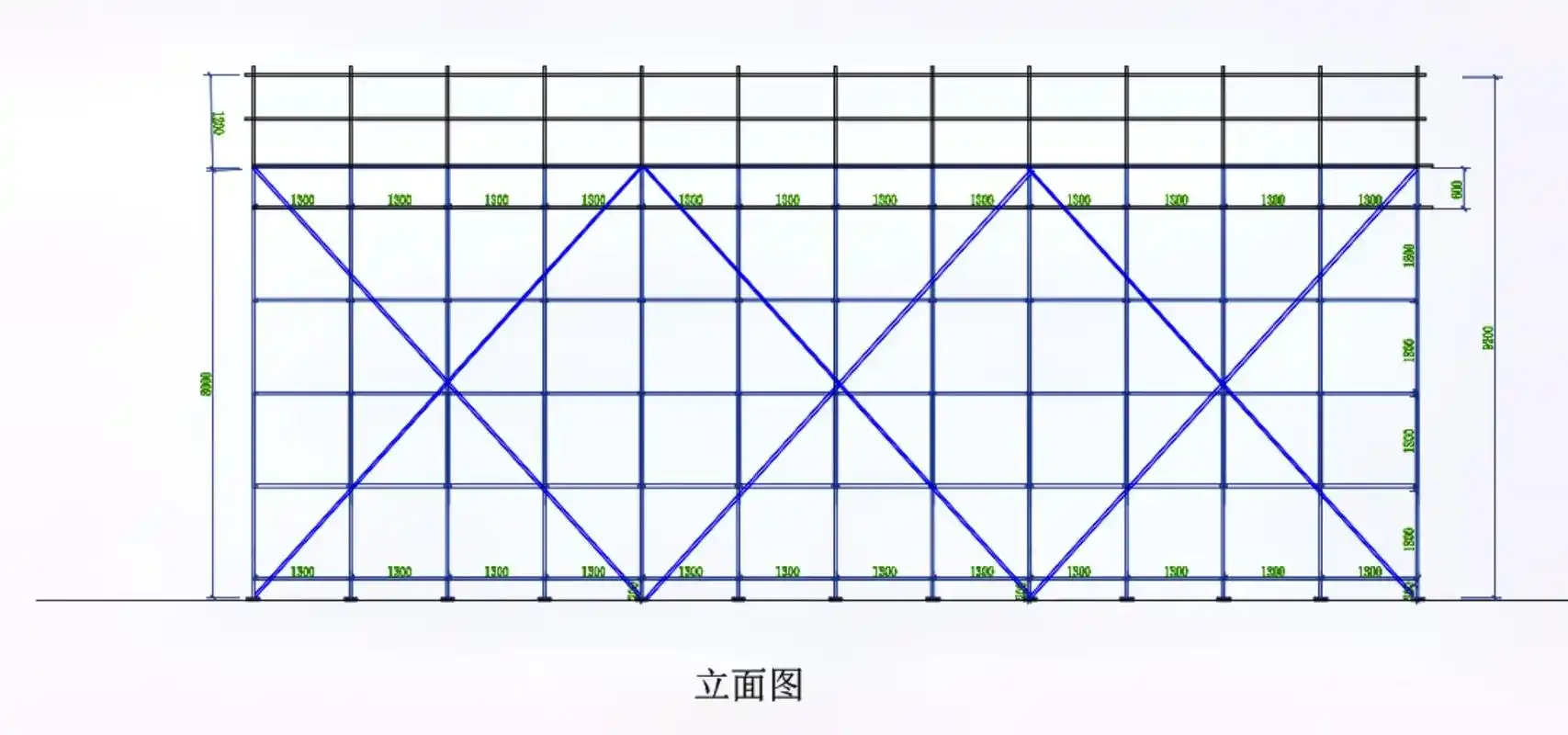 cad配图～脚手架图纸.#建筑工程外架 #cad画图 #装修 - 抖音
