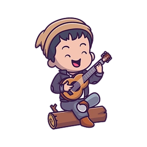 卡通弹吉他男孩才艺表演少儿教育音乐兴趣班