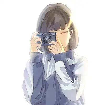 卡通女孩摄影拍照相机元素png素材矢量旅游人物旅游日背景插画素材