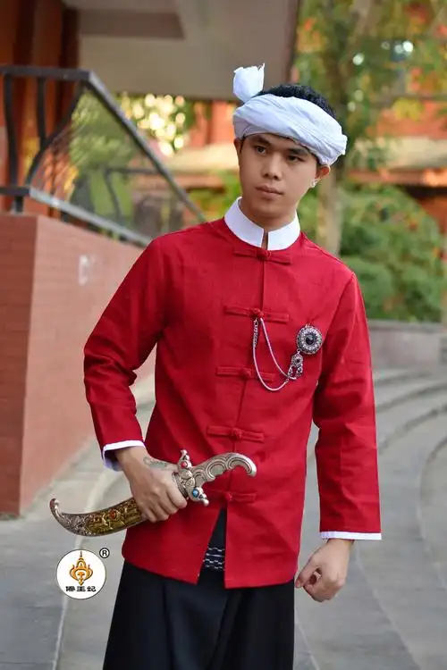 傣王妃服饰傣族泰国传统复古近代服装男节日服其他民族服装