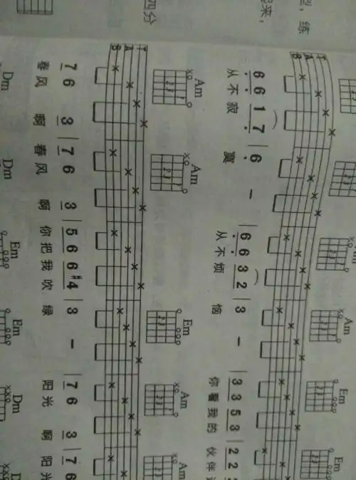 吉他谱曲上有的没有和弦图,没有的是不是不用按和弦?