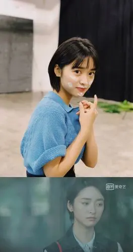 一直留短发的沈月在里突破以往的日系甜美风尝试成熟职场ol风