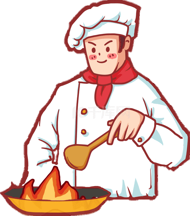 厨师烹饪炒菜做饭动态元素动图gif