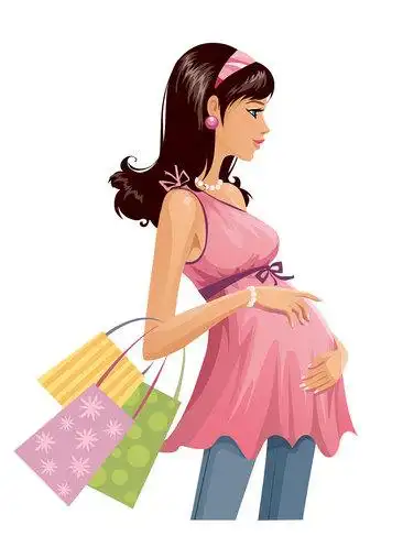 卡通手绘孕妇素材