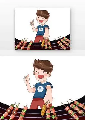 烧烤摊位美食元素素材_特色小吃素材图片_16张素材图片_红动中国