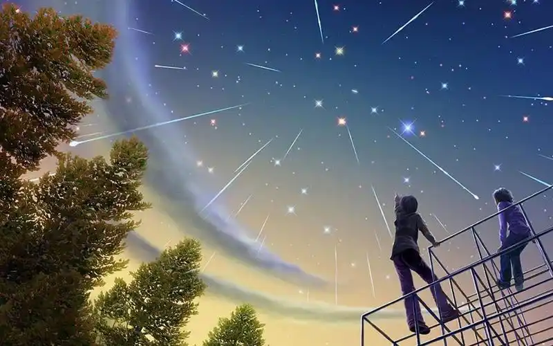 夜空下最美的流星雨