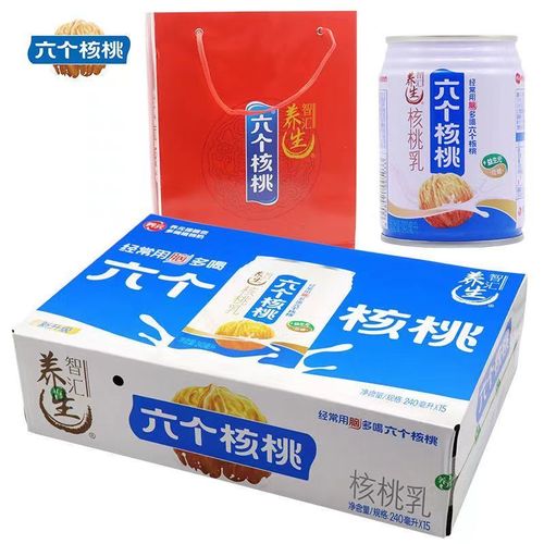 食芳溢六核桃奶智汇养生植物饮品180*20罐箱6个核桃养生系列 240ml*15