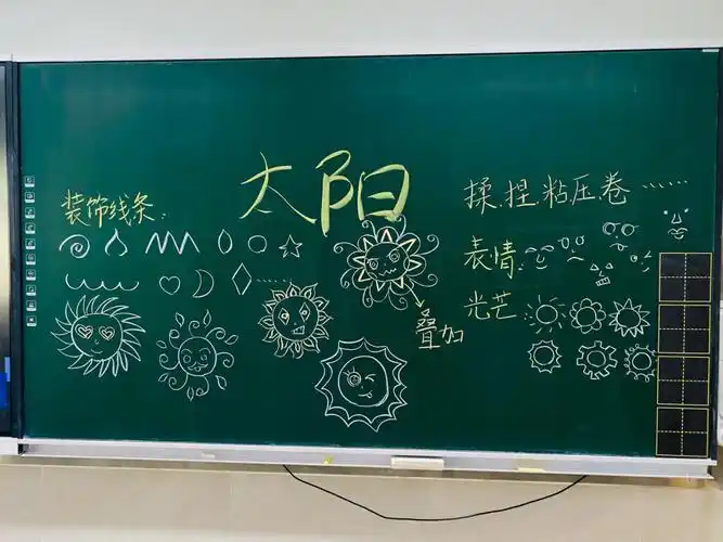 一年级下册美术太阳板书设计