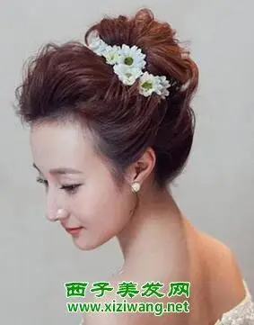 大脸圆脸女生适合盘发发型图片2