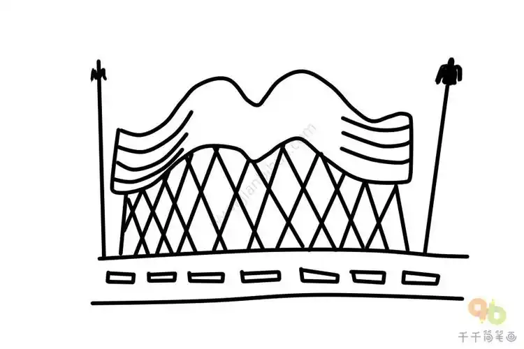 美轮美奂的航站楼简笔画