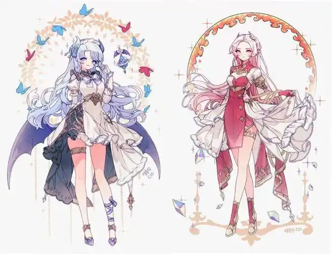 ④裙子占面积最大的部分,有各种各样的设计,根据您首先选择的轮廓来