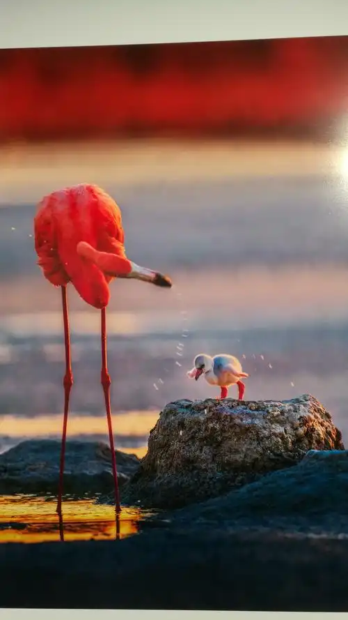 美丽的火烈鸟《今天参观罗红摄影艺术馆》