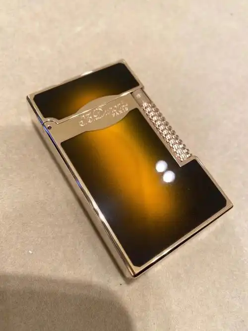 法国都彭打火机格兰德系列黄色渐变天然漆款式