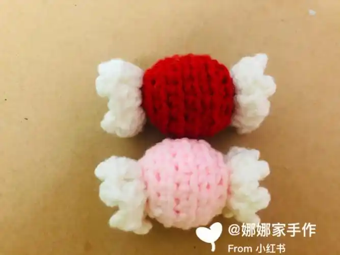 钩编  #糖果96可可爱爱钩了一组糖果,这也是消灭零线的一个好方法