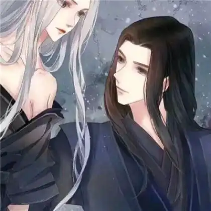 古风师徒头像一男一女左一右