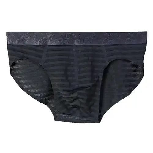 盛世尼曼男士内裤冰丝三角裤网纱青年超薄透气透明低腰性感内裤男夏季