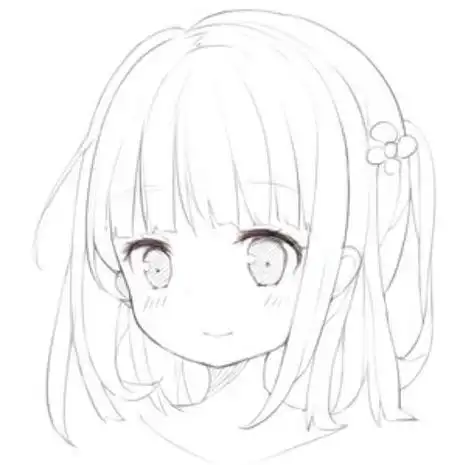 简笔画手绘头像q版可爱女生怕出错怕不够好怕来不及简笔画手绘头像