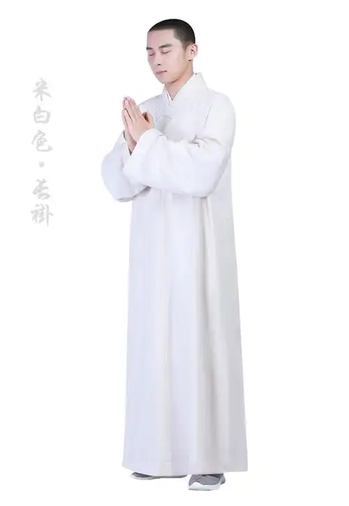 褂短褂套装和尚服装僧袍僧衣小褂僧装长褂米白色短褂七分袖身高178180