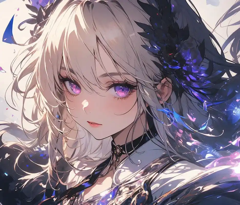 紫瞳少女:智慧与勇气的光芒 紫瞳少女,她拥有一双独特的紫色眼睛,散发