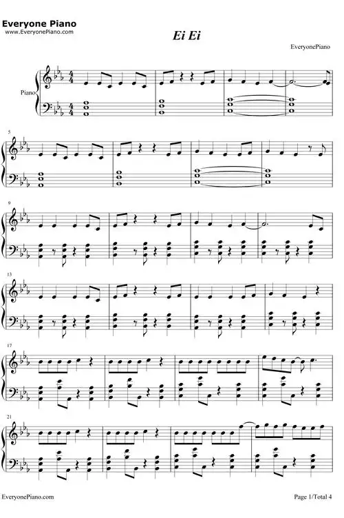 eiei钢琴谱_偶像练习生