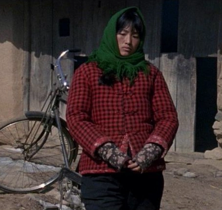 在剧中她扮演村姑,剧中的她纯素颜,两把粗长的辫子,外加一套粗布衣服