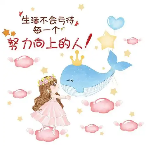 学生房间墙壁布置卡通励志语梦想墙贴纸卧室墙面装饰温馨墙纸自粘