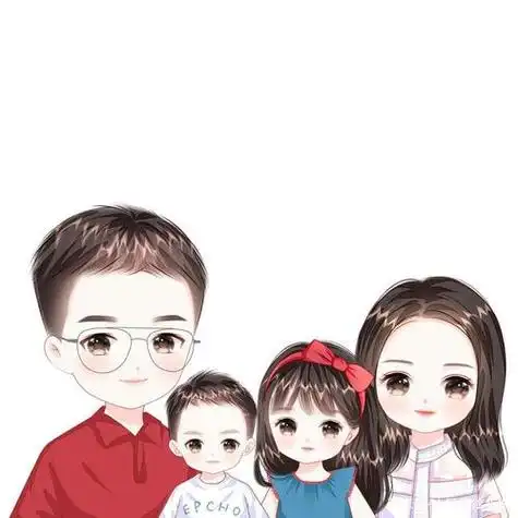 一家四口头像幸福都藏在头像中温馨又有爱