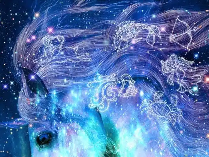 梦幻12星座独角兽玄关背景装饰画下载-编号16180643-立体玄关-我图网