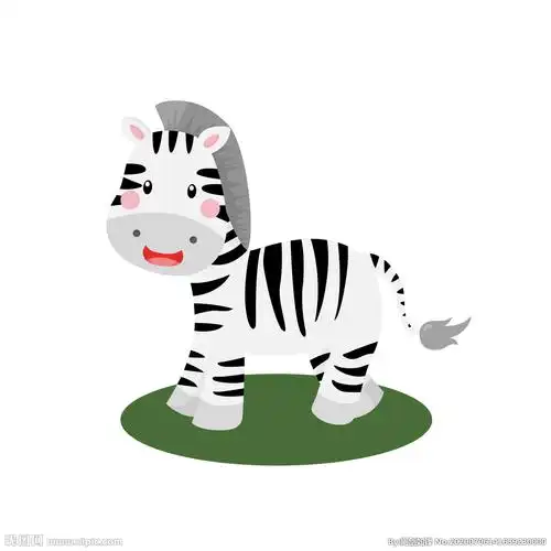 矢量可爱小斑马图片